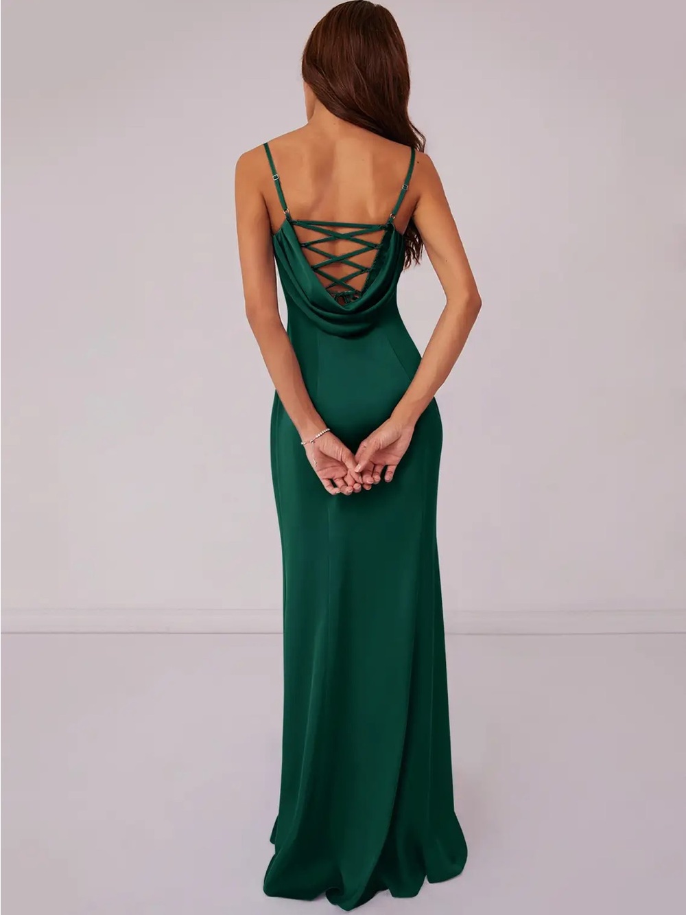 NWT Azazie Emerald Barbie 1005 Mermaid Bridesmaid Dress Size A0 - Picture 3 of 7